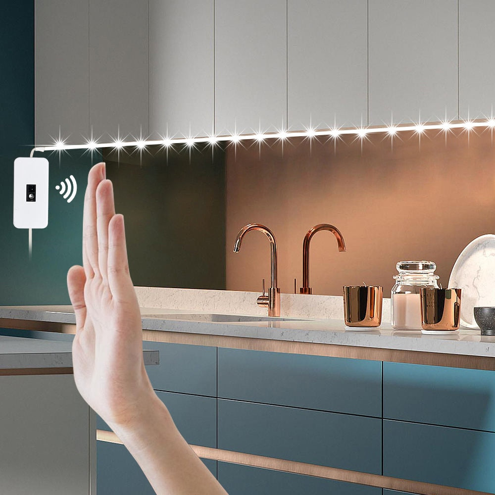 LED Strip Hand Sweep Waving ON OFF Sensor Light diode lights Double-sided tape