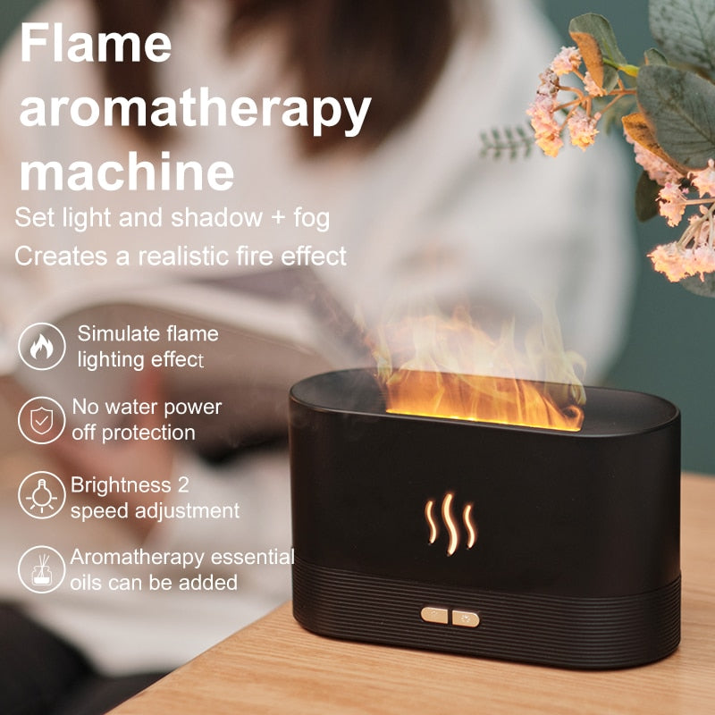 Oil Diffuser Simulation Flame Ultrasonic Humidifier