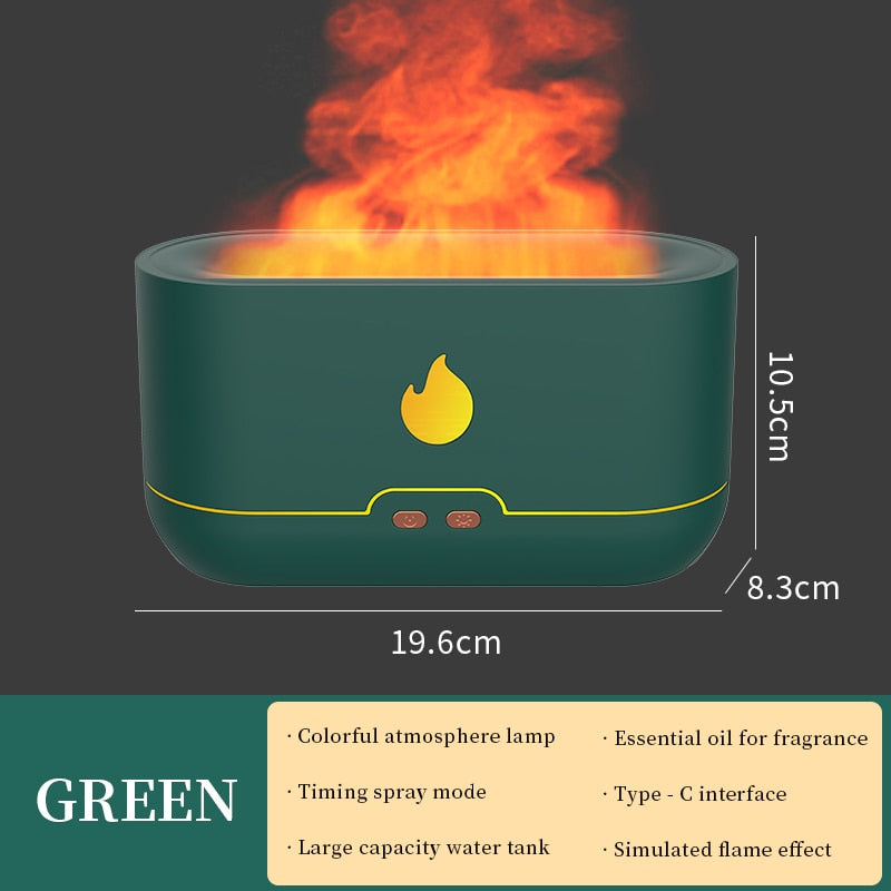 Oil Diffuser Simulation Flame Ultrasonic Humidifier